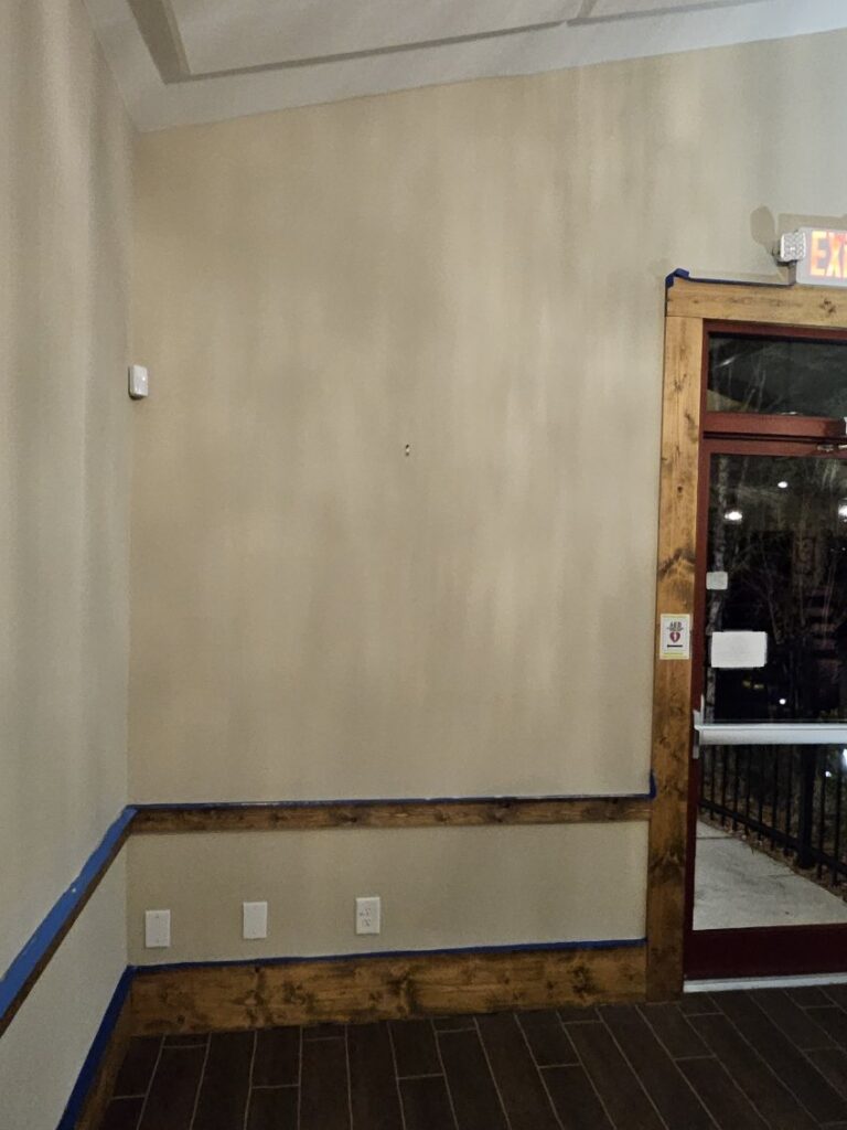 Painting doors and walls.