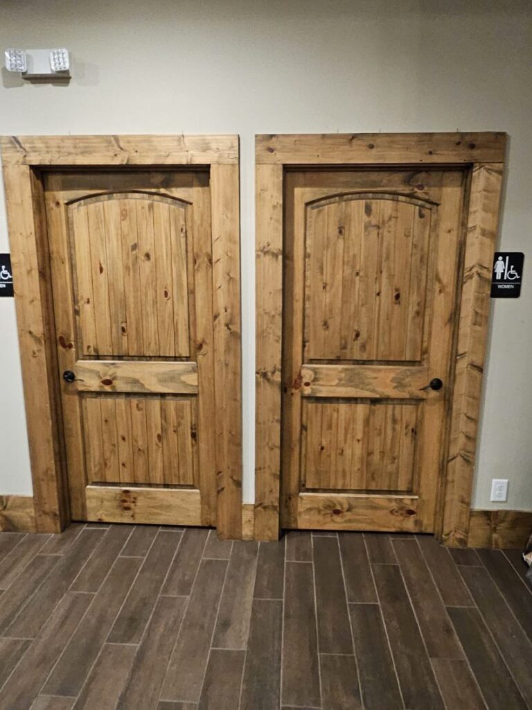 Staining and finishing.