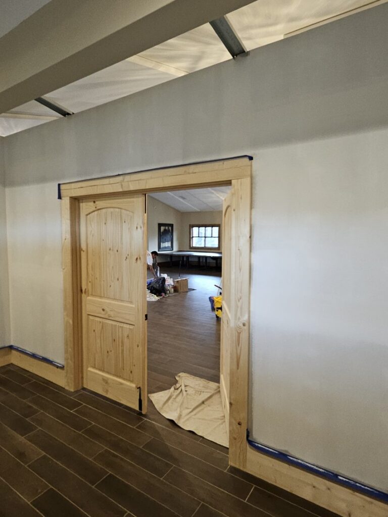 Staining and finishing.